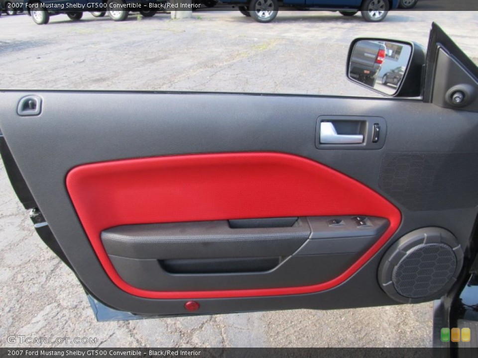 Black/Red Interior Door Panel for the 2007 Ford Mustang Shelby GT500 Convertible #53866108