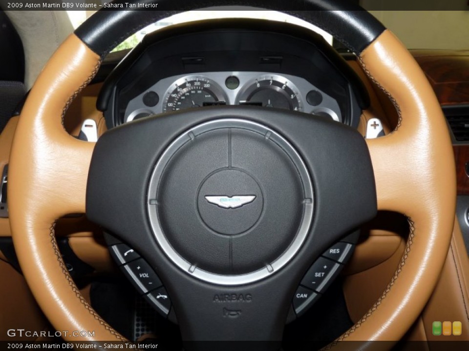 Sahara Tan Interior Steering Wheel for the 2009 Aston Martin DB9 Volante #53866969
