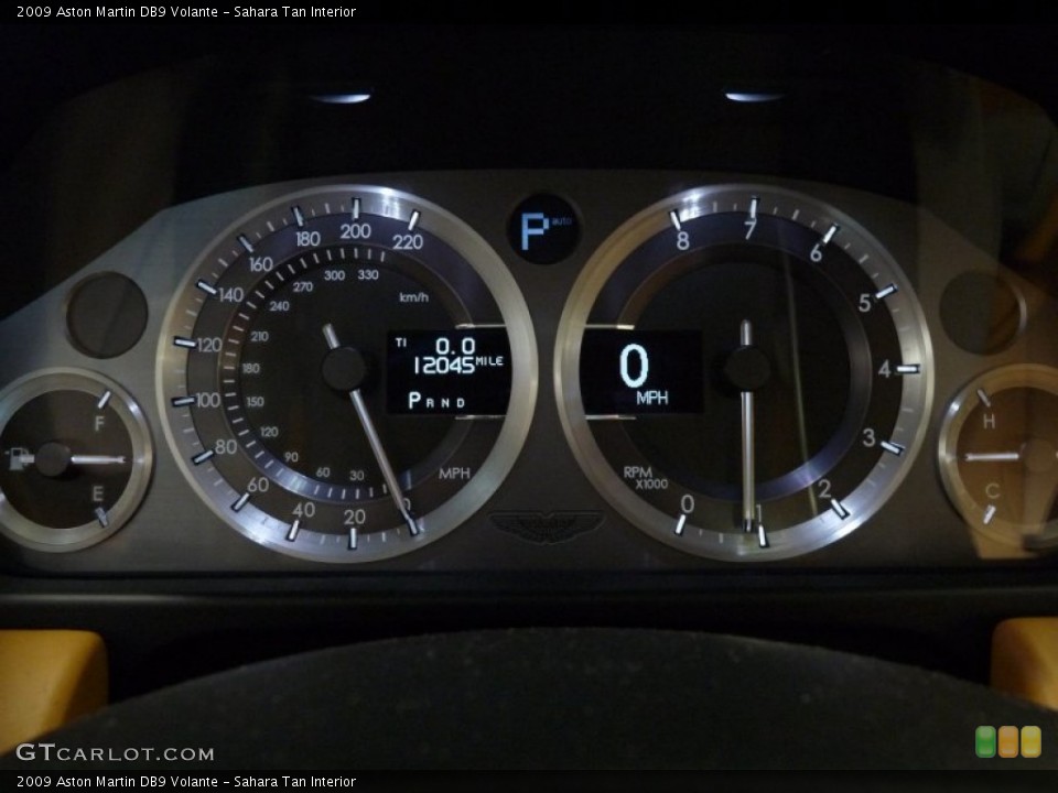 Sahara Tan Interior Gauges for the 2009 Aston Martin DB9 Volante #53866996