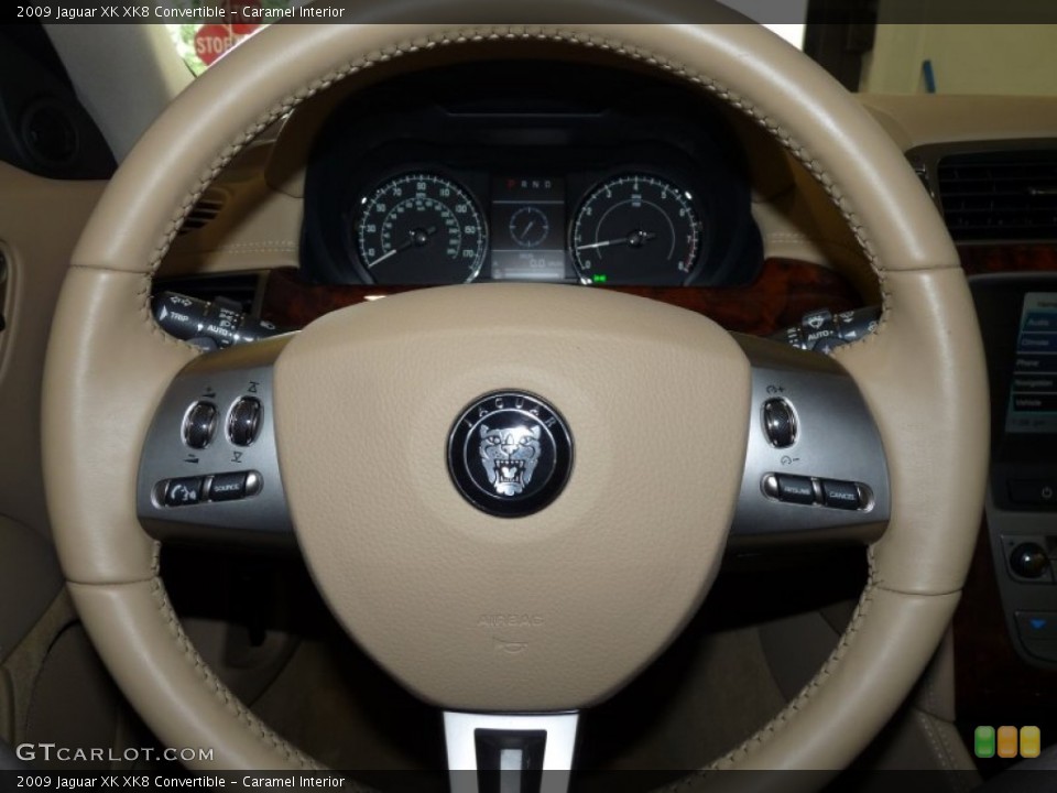 Caramel Interior Steering Wheel for the 2009 Jaguar XK XK8 Convertible #53867269