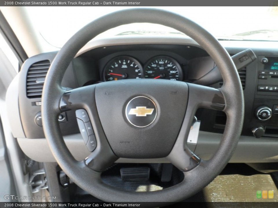 Dark Titanium Interior Steering Wheel for the 2008 Chevrolet Silverado 1500 Work Truck Regular Cab #53867722