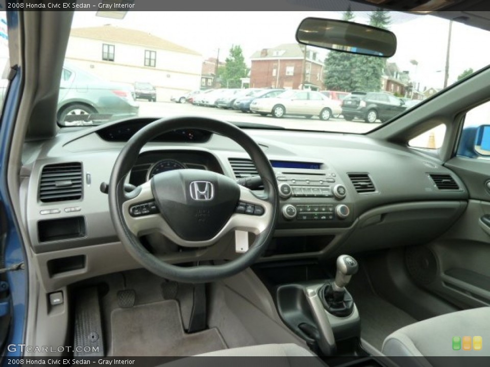 Gray Interior Dashboard for the 2008 Honda Civic EX Sedan #53867776