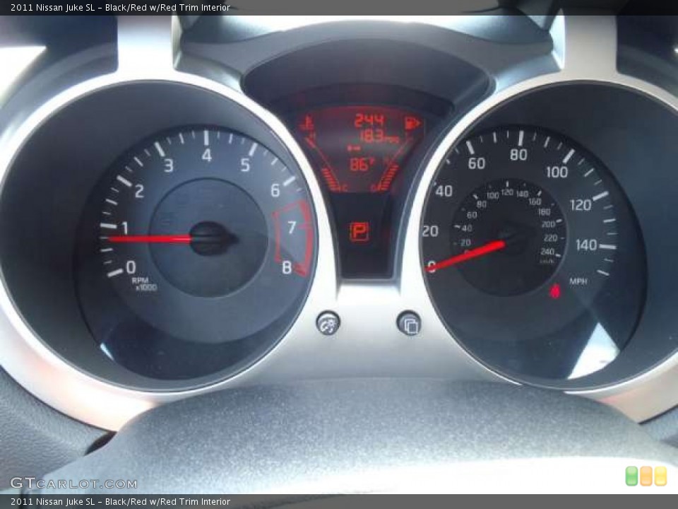Black/Red w/Red Trim Interior Gauges for the 2011 Nissan Juke SL #53869747