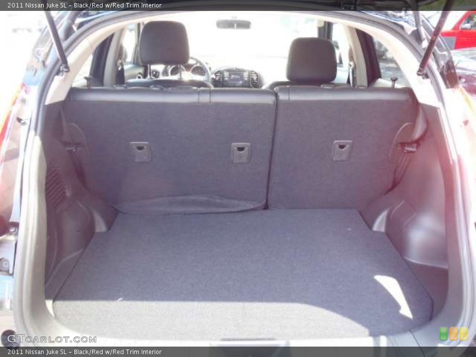 Black/Red w/Red Trim Interior Trunk for the 2011 Nissan Juke SL #53869801