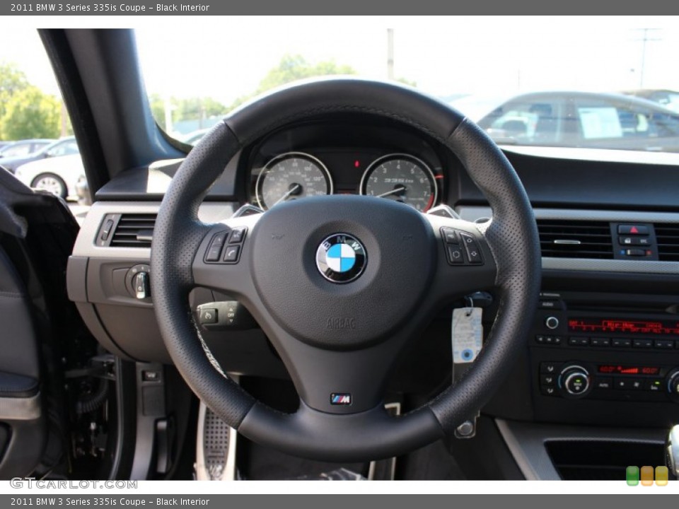 Black Interior Steering Wheel for the 2011 BMW 3 Series 335is Coupe #53871373