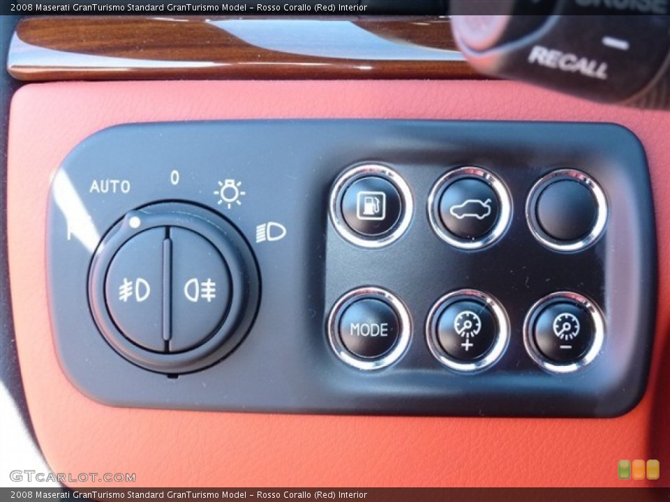 Rosso Corallo (Red) Interior Controls for the 2008 Maserati GranTurismo  #53871445
