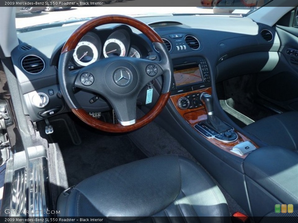 Black Interior Dashboard for the 2009 Mercedes-Benz SL 550 Roadster #53871634