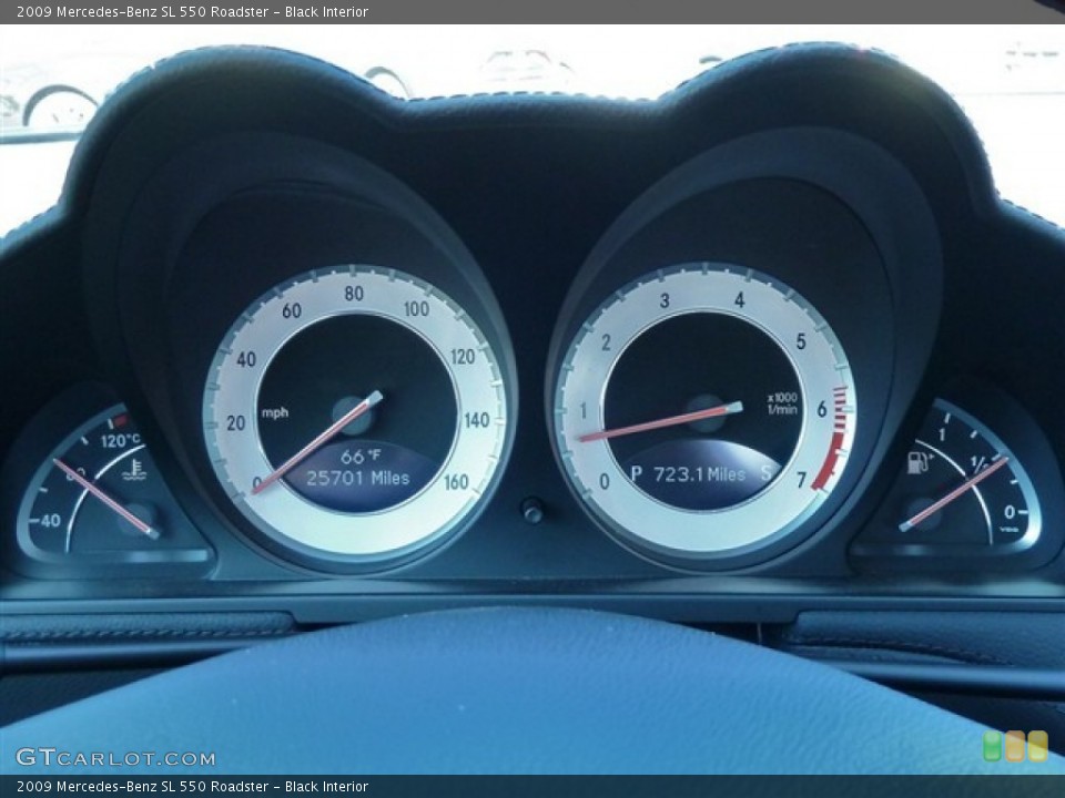 Black Interior Gauges for the 2009 Mercedes-Benz SL 550 Roadster #53871658