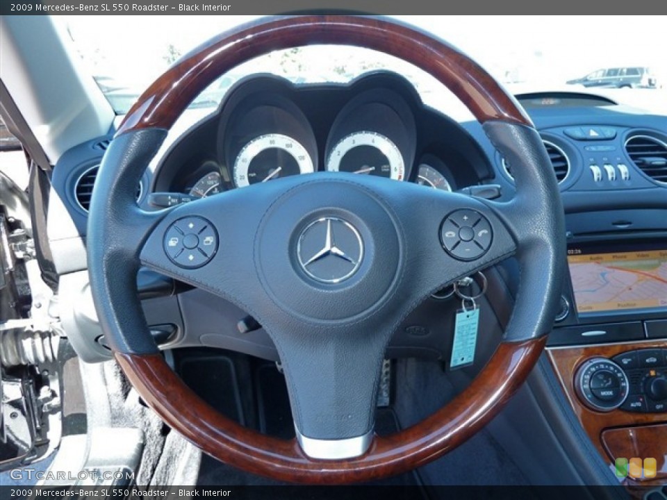 Black Interior Steering Wheel for the 2009 Mercedes-Benz SL 550 Roadster #53871672