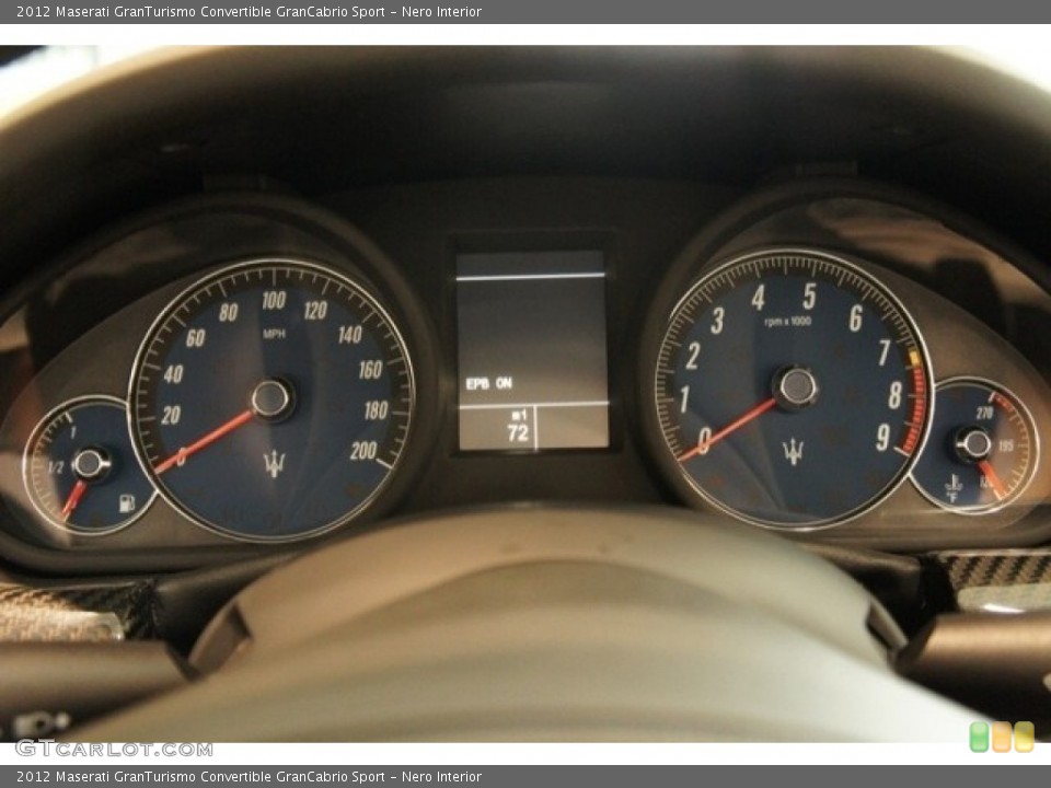Nero Interior Gauges for the 2012 Maserati GranTurismo Convertible GranCabrio Sport #53872081