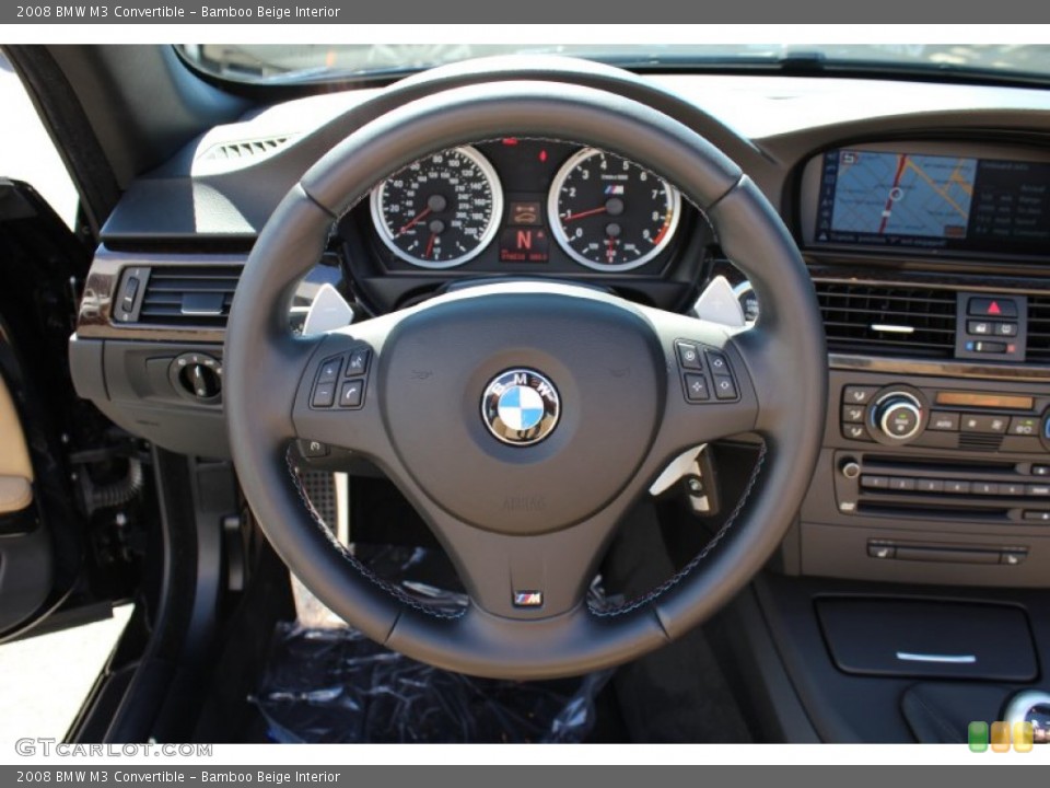 Bamboo Beige Interior Steering Wheel for the 2008 BMW M3 Convertible #53872321