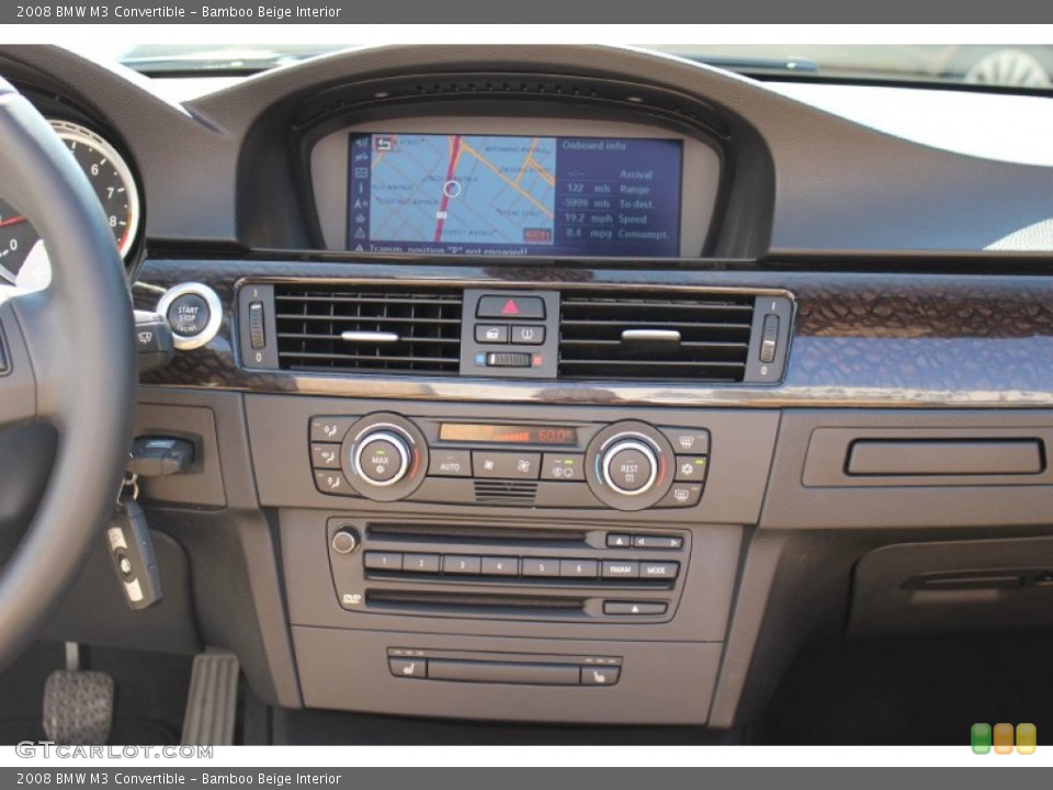 Bamboo Beige Interior Navigation for the 2008 BMW M3 Convertible #53872354