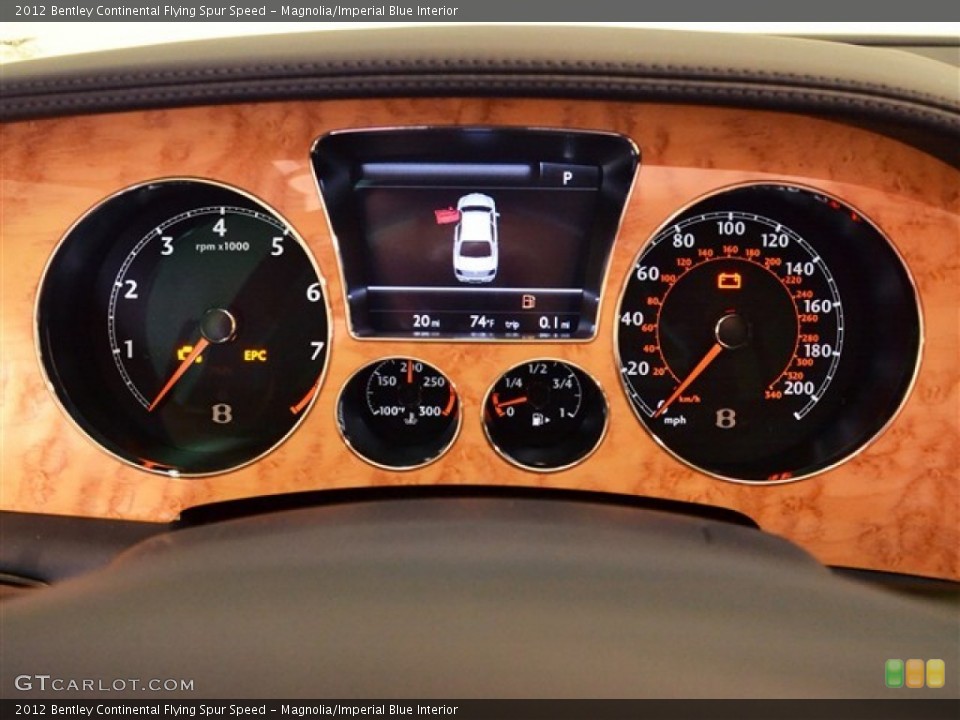 Magnolia/Imperial Blue Interior Gauges for the 2012 Bentley Continental Flying Spur Speed #53872519