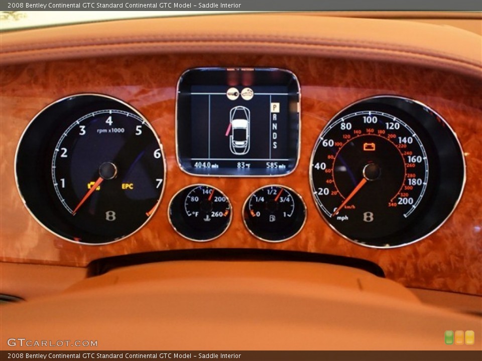 Saddle Interior Gauges for the 2008 Bentley Continental GTC  #53873555