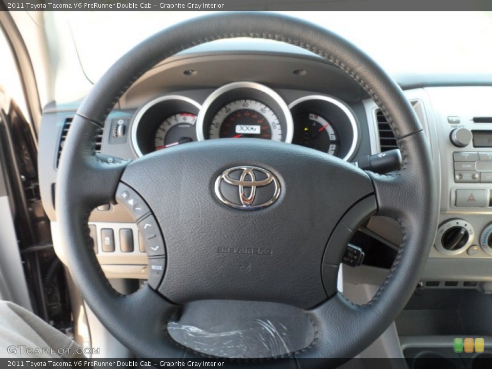 Graphite Gray Interior Steering Wheel for the 2011 Toyota Tacoma V6 PreRunner Double Cab #53875577