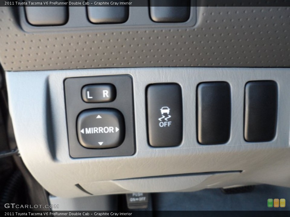 Graphite Gray Interior Controls for the 2011 Toyota Tacoma V6 PreRunner Double Cab #53875595