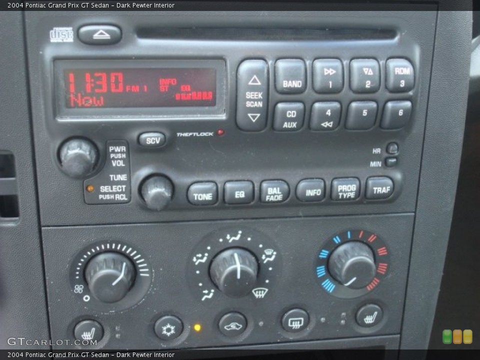 Dark Pewter Interior Controls for the 2004 Pontiac Grand Prix GT Sedan #53878130