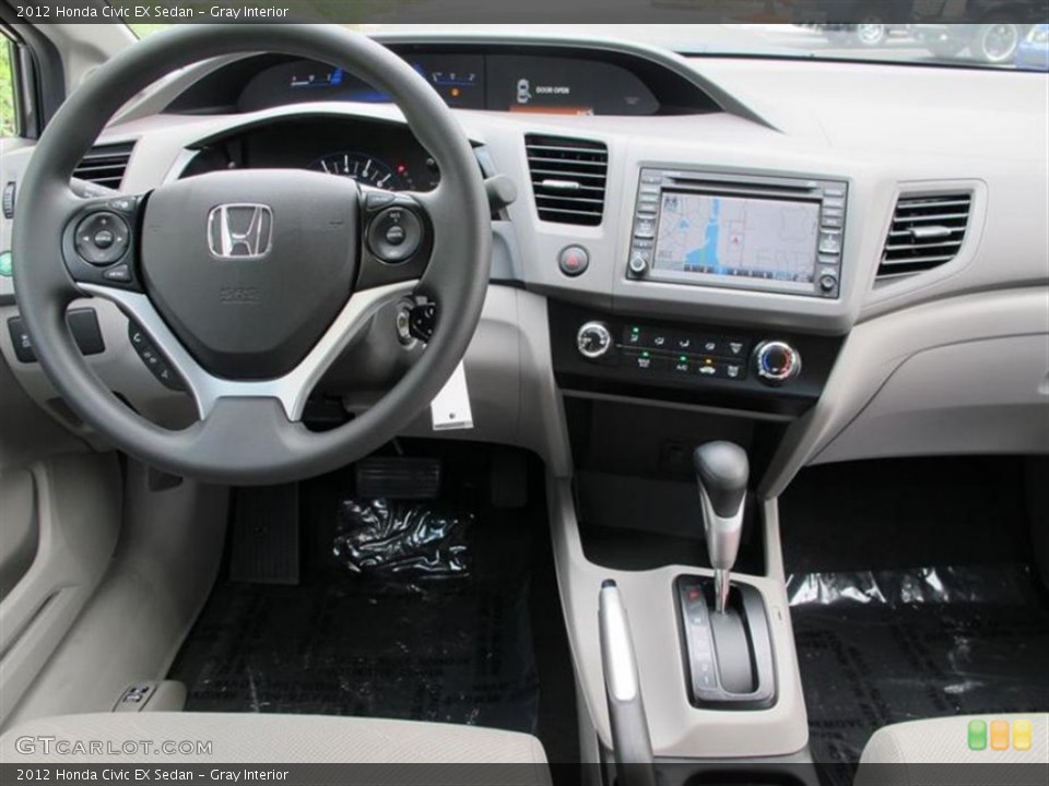 Gray Interior Dashboard for the 2012 Honda Civic EX Sedan #53881523