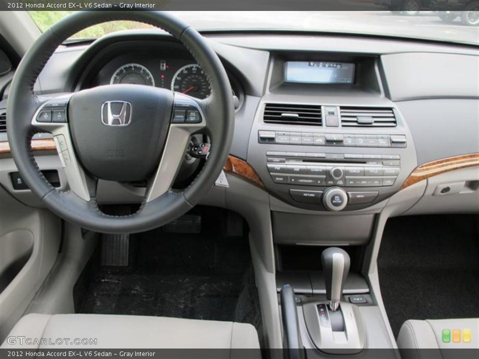 Gray Interior Dashboard for the 2012 Honda Accord EX-L V6 Sedan #53881796