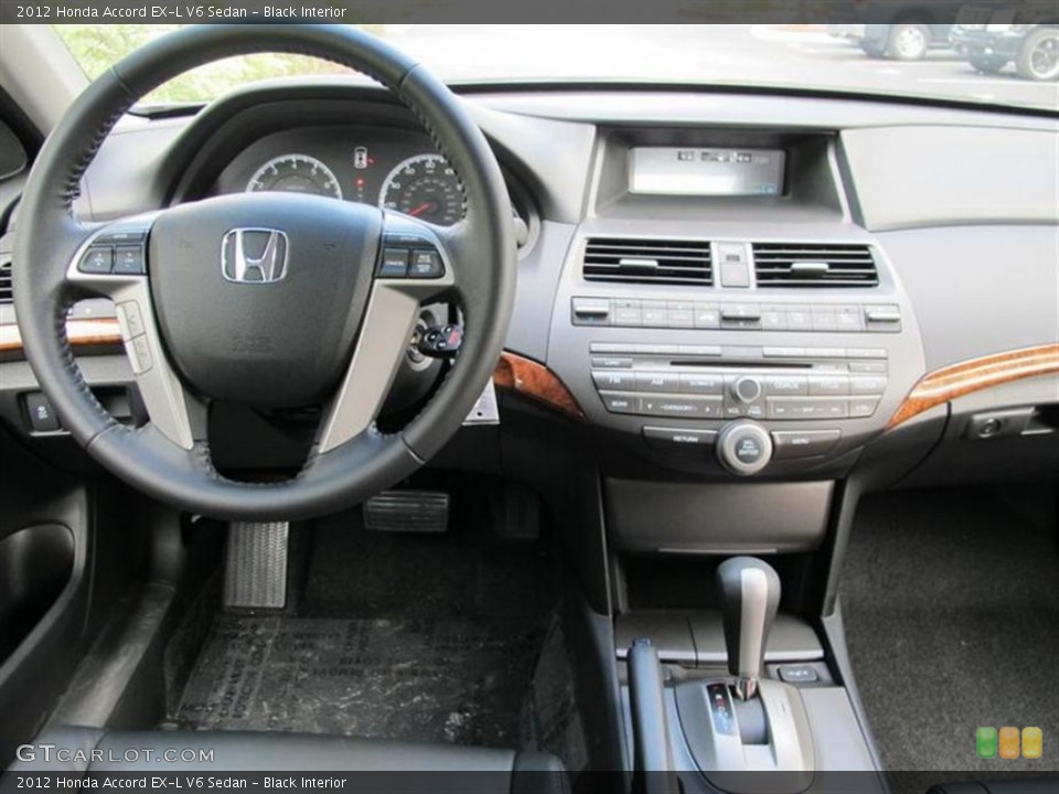 Black Interior Dashboard for the 2012 Honda Accord EX-L V6 Sedan #53881889