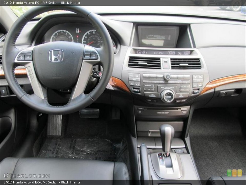 Black Interior Dashboard for the 2012 Honda Accord EX-L V6 Sedan #53882064