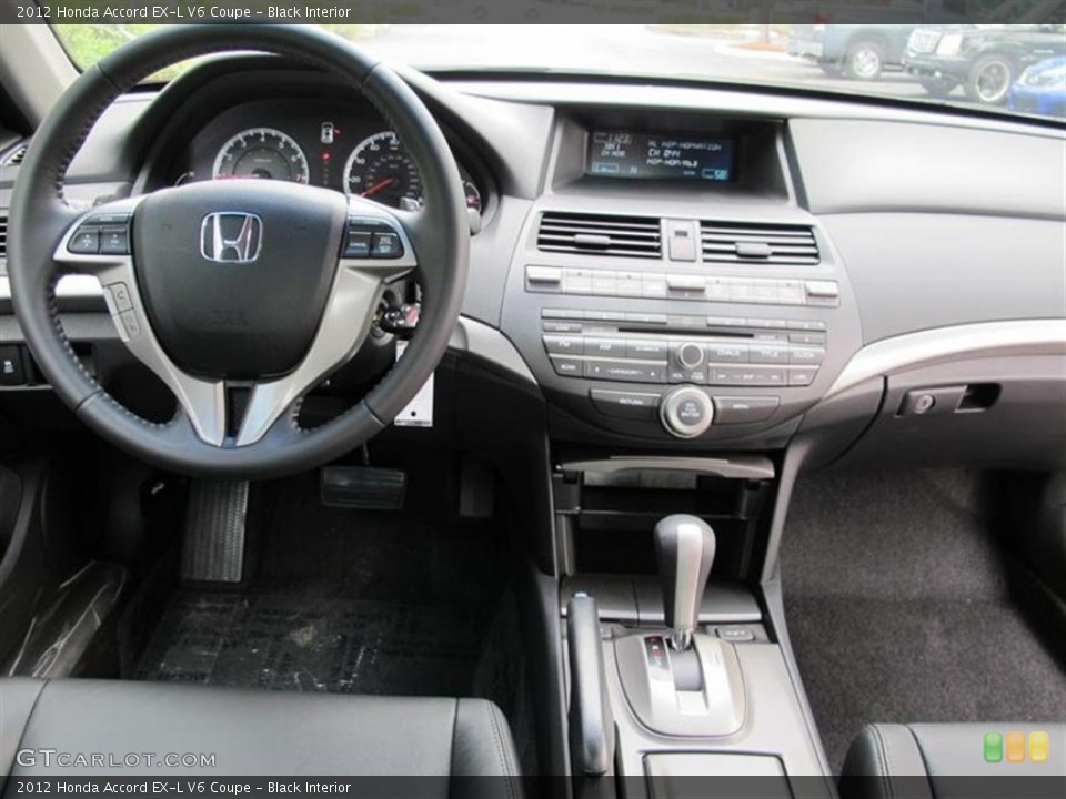 Black Interior Dashboard for the 2012 Honda Accord EX-L V6 Coupe #53882162