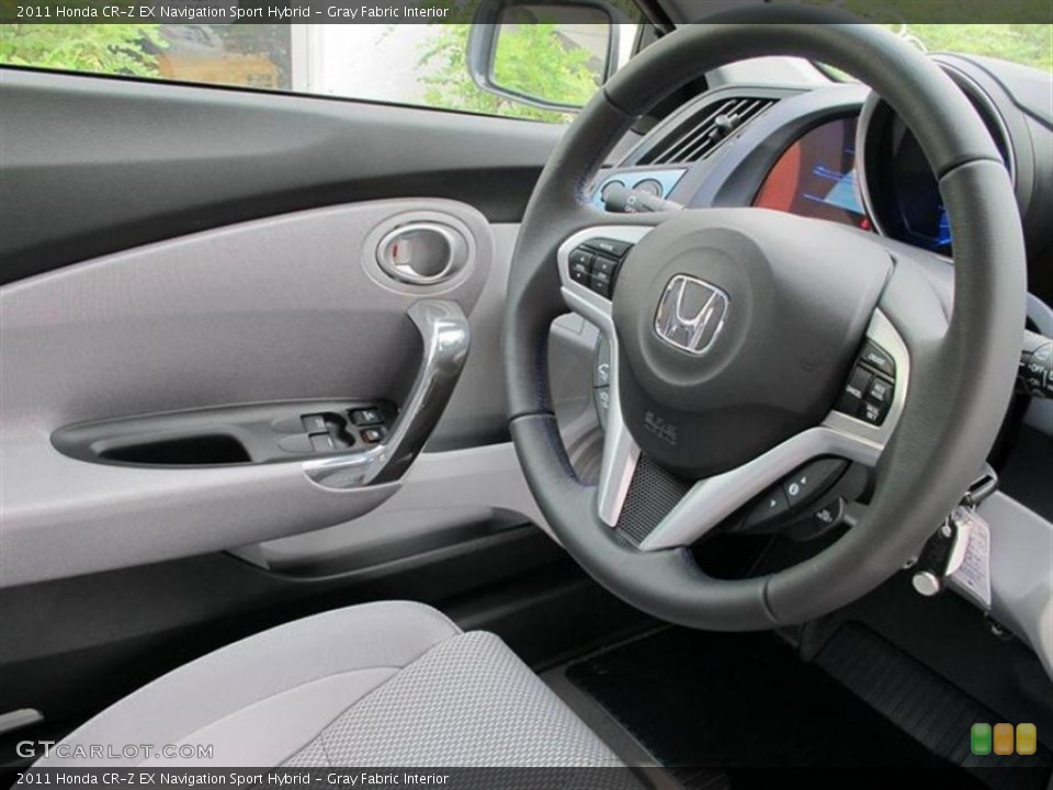 Gray Fabric Interior Steering Wheel for the 2011 Honda CR-Z EX Navigation Sport Hybrid #53882354