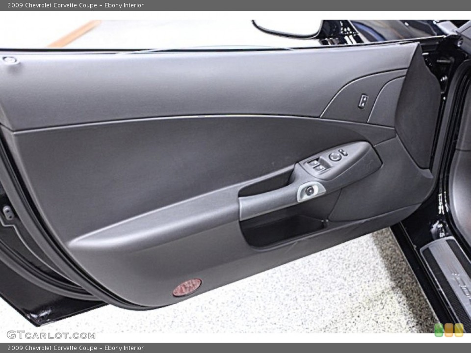 Ebony Interior Door Panel for the 2009 Chevrolet Corvette Coupe #53883062