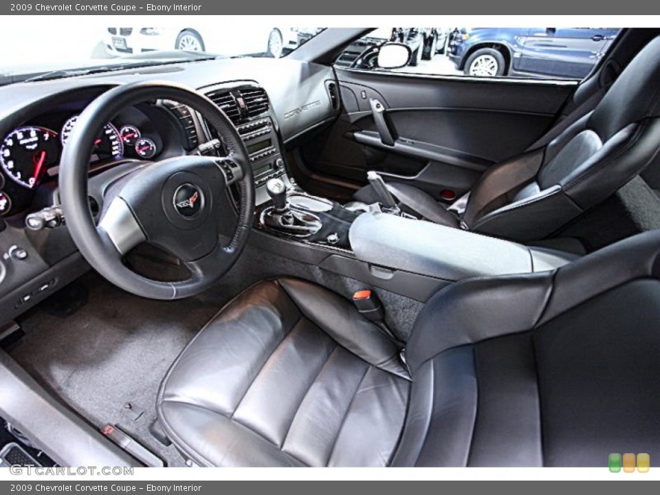 Ebony Interior Photo for the 2009 Chevrolet Corvette Coupe #53883070