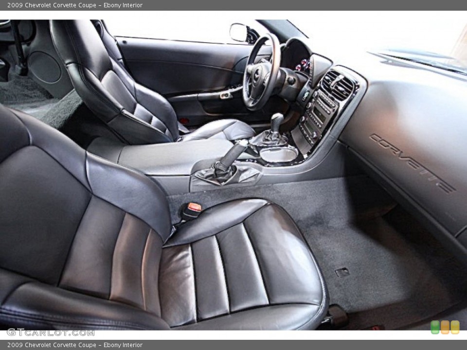 Ebony Interior Photo for the 2009 Chevrolet Corvette Coupe #53883079