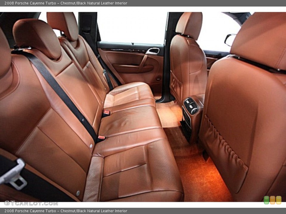 Chestnut/Black Natural Leather Interior Photo for the 2008 Porsche Cayenne Turbo #53883185