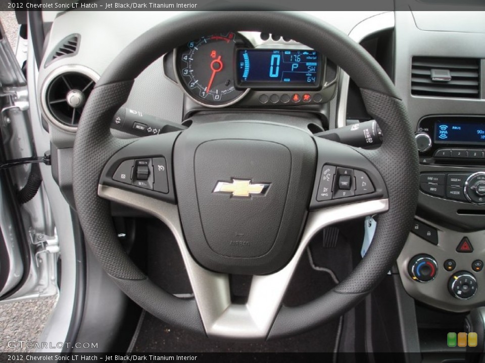Jet Black/Dark Titanium Interior Steering Wheel for the 2012 Chevrolet Sonic LT Hatch #53892071