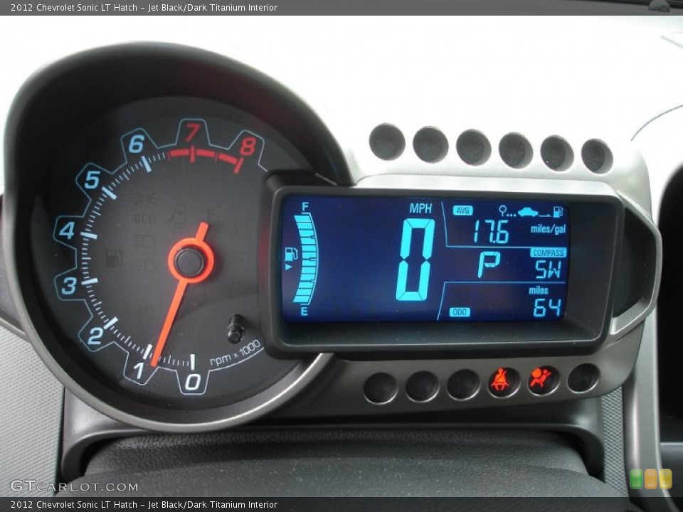 Jet Black/Dark Titanium Interior Gauges for the 2012 Chevrolet Sonic LT Hatch #53892098