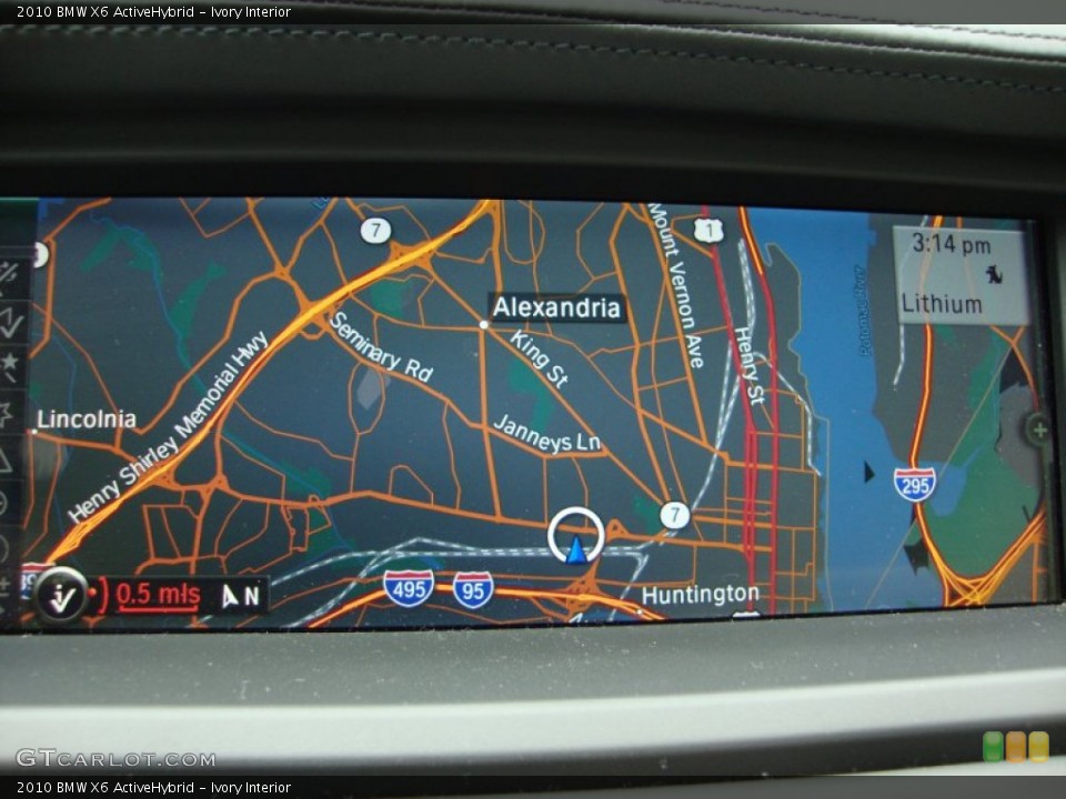 Ivory Interior Navigation for the 2010 BMW X6 ActiveHybrid #53892158