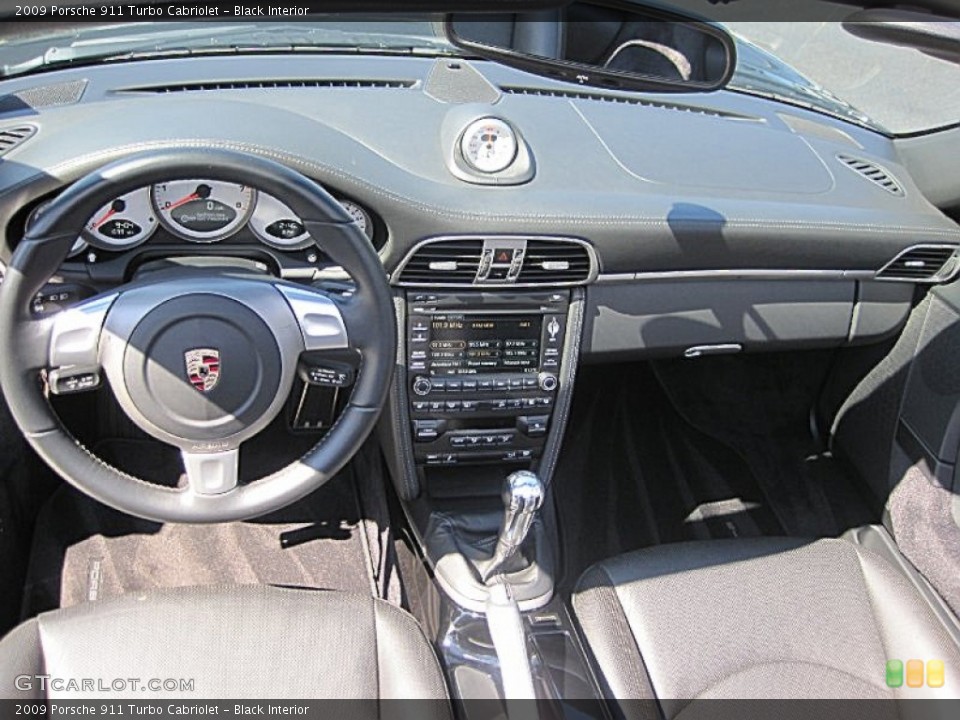 Black Interior Dashboard for the 2009 Porsche 911 Turbo Cabriolet #53893568