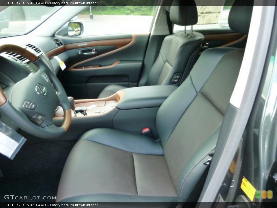 Black/Medium Brown Interior Photo for the 2011 Lexus LS 460 AWD #53893664