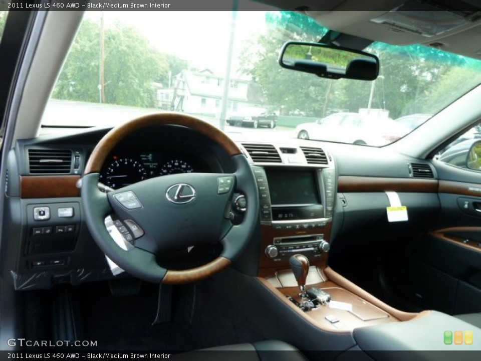 Black/Medium Brown Interior Photo for the 2011 Lexus LS 460 AWD #53893682
