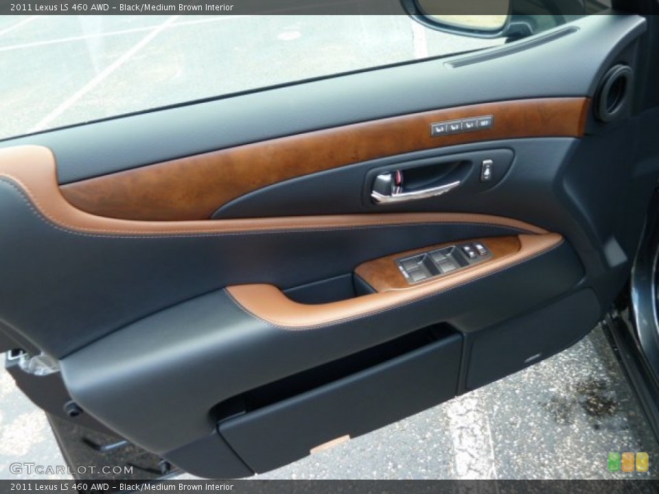 Black/Medium Brown Interior Door Panel for the 2011 Lexus LS 460 AWD #53893694