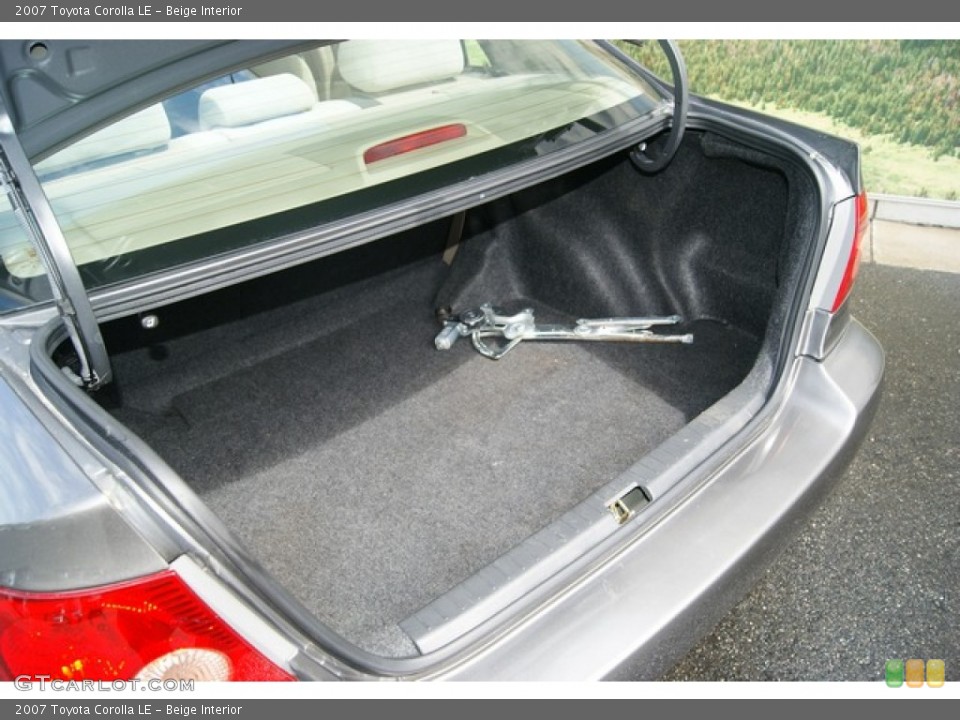 Beige Interior Trunk for the 2007 Toyota Corolla LE #53894484
