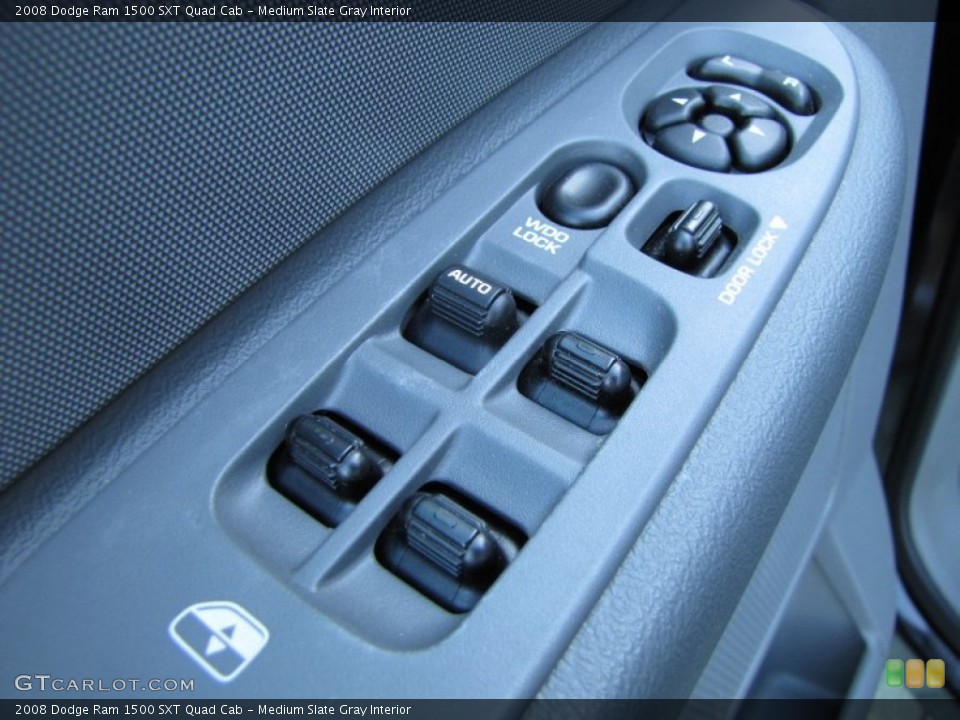 Medium Slate Gray Interior Controls for the 2008 Dodge Ram 1500 SXT Quad Cab #53899460