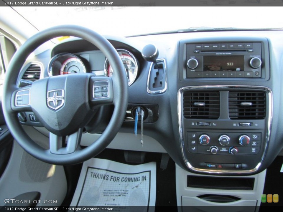 Black/Light Graystone Interior Dashboard for the 2012 Dodge Grand Caravan SE #53900277