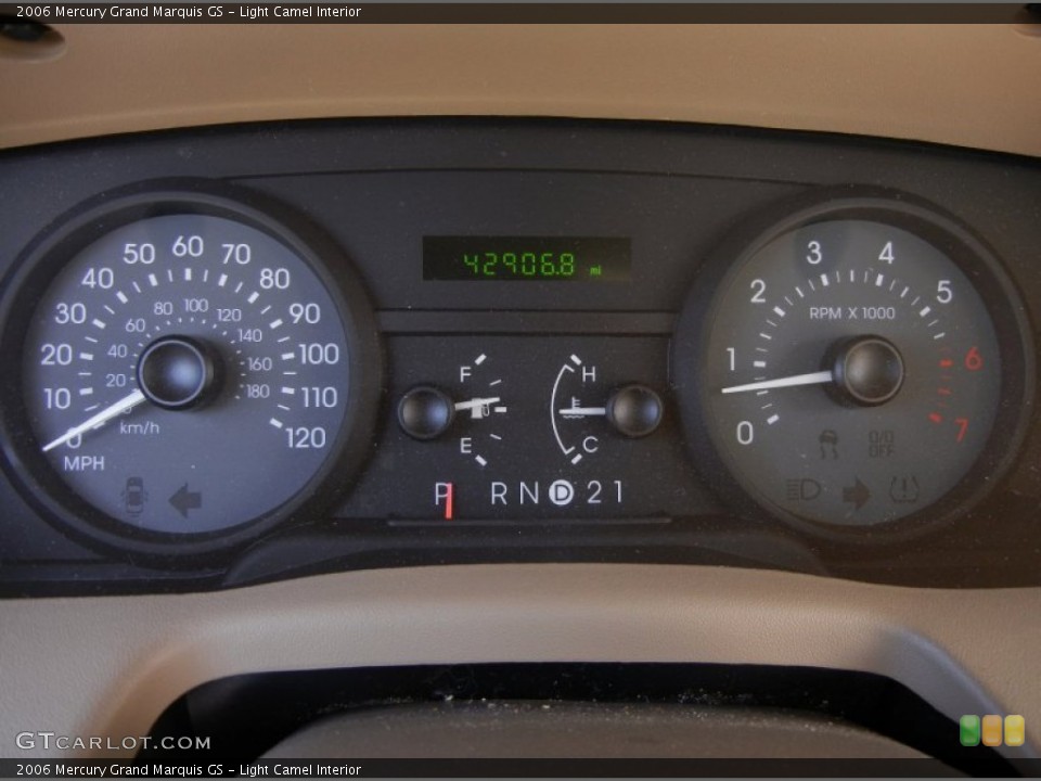 Light Camel Interior Gauges for the 2006 Mercury Grand Marquis GS #53903606