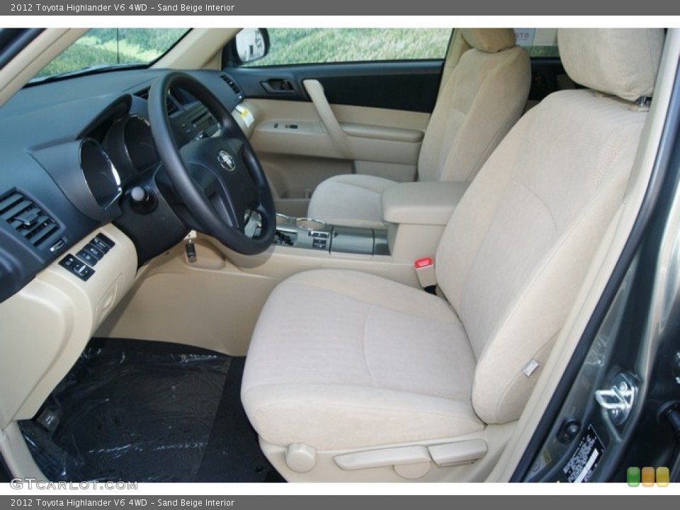 Sand Beige Interior Photo for the 2012 Toyota Highlander V6 4WD #53907289