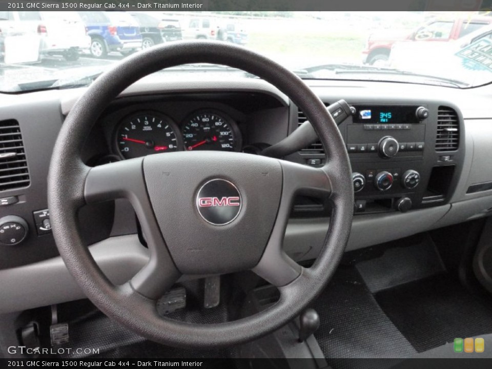 Dark Titanium Interior Steering Wheel for the 2011 GMC Sierra 1500 Regular Cab 4x4 #53907679