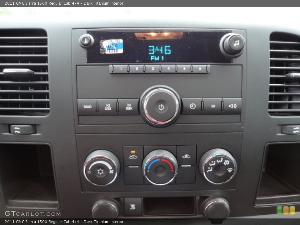 Dark Titanium Interior Controls for the 2011 GMC Sierra 1500 Regular Cab 4x4 #53907742