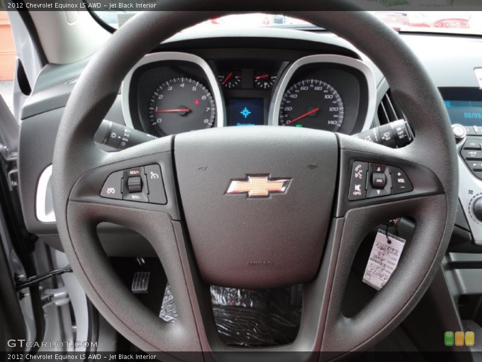 Jet Black Interior Steering Wheel for the 2012 Chevrolet Equinox LS AWD #53908084