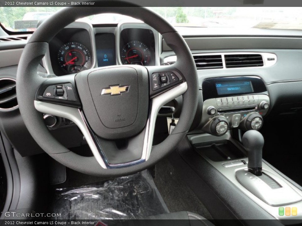 Black Interior Steering Wheel for the 2012 Chevrolet Camaro LS Coupe #53908216