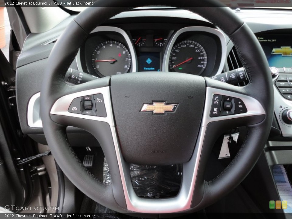 Jet Black Interior Steering Wheel for the 2012 Chevrolet Equinox LT AWD #53908648