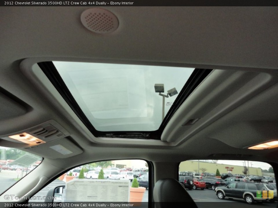 Ebony Interior Sunroof for the 2012 Chevrolet Silverado 3500HD LTZ Crew Cab 4x4 Dually #53908951
