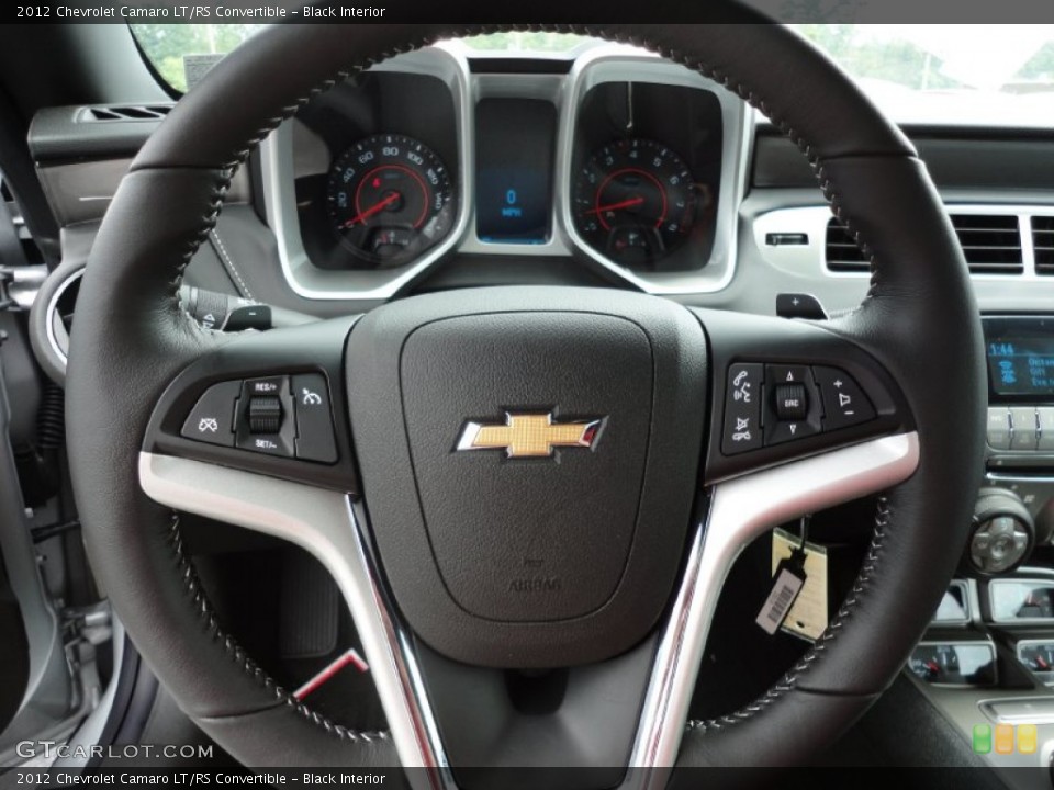 Black Interior Steering Wheel for the 2012 Chevrolet Camaro LT/RS Convertible #53909170